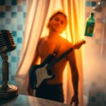 shower singing rockstar anthems